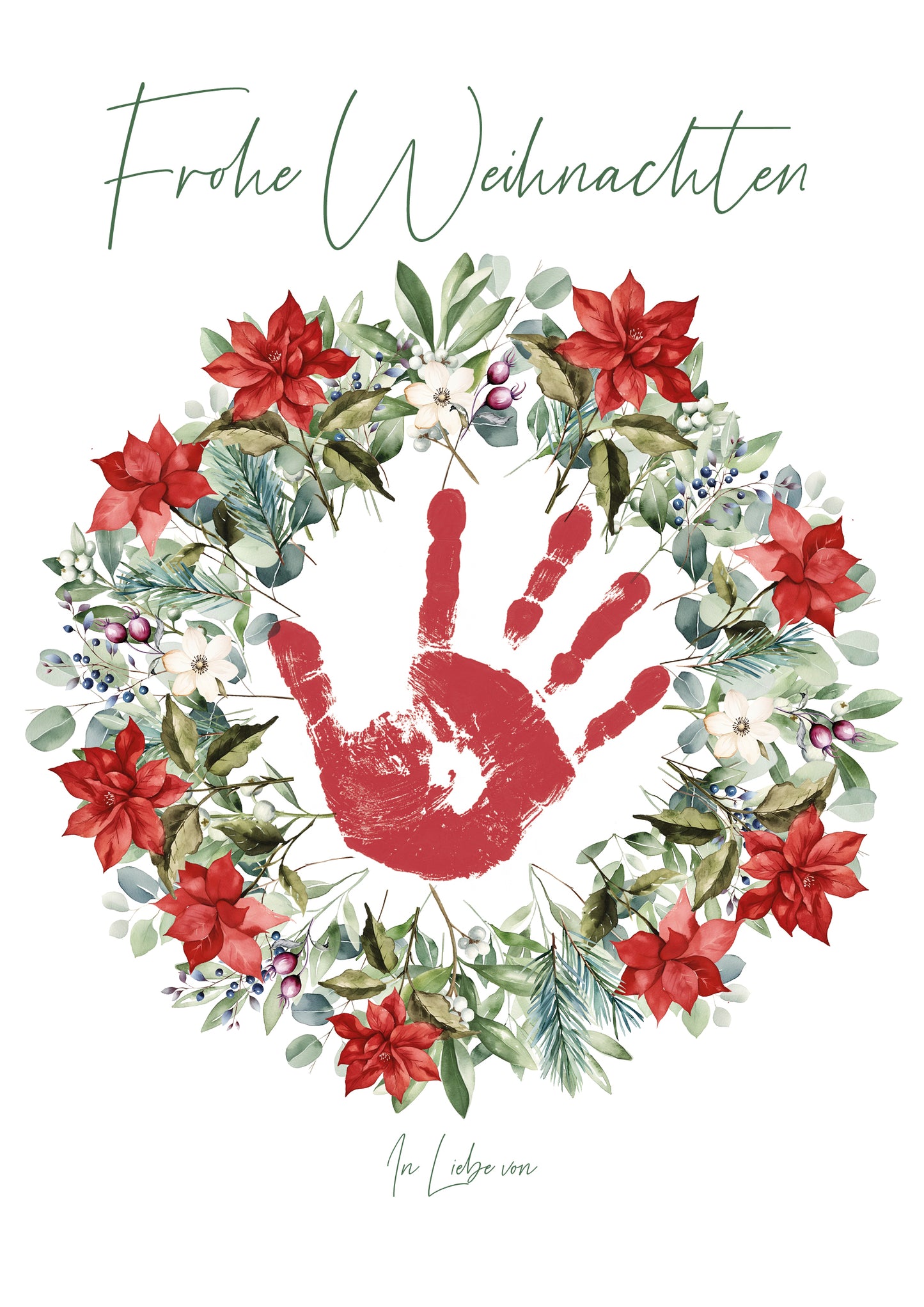 DIY Kinder Handabdruck zu Weihnachten | Fröhliche Weihnachten 2