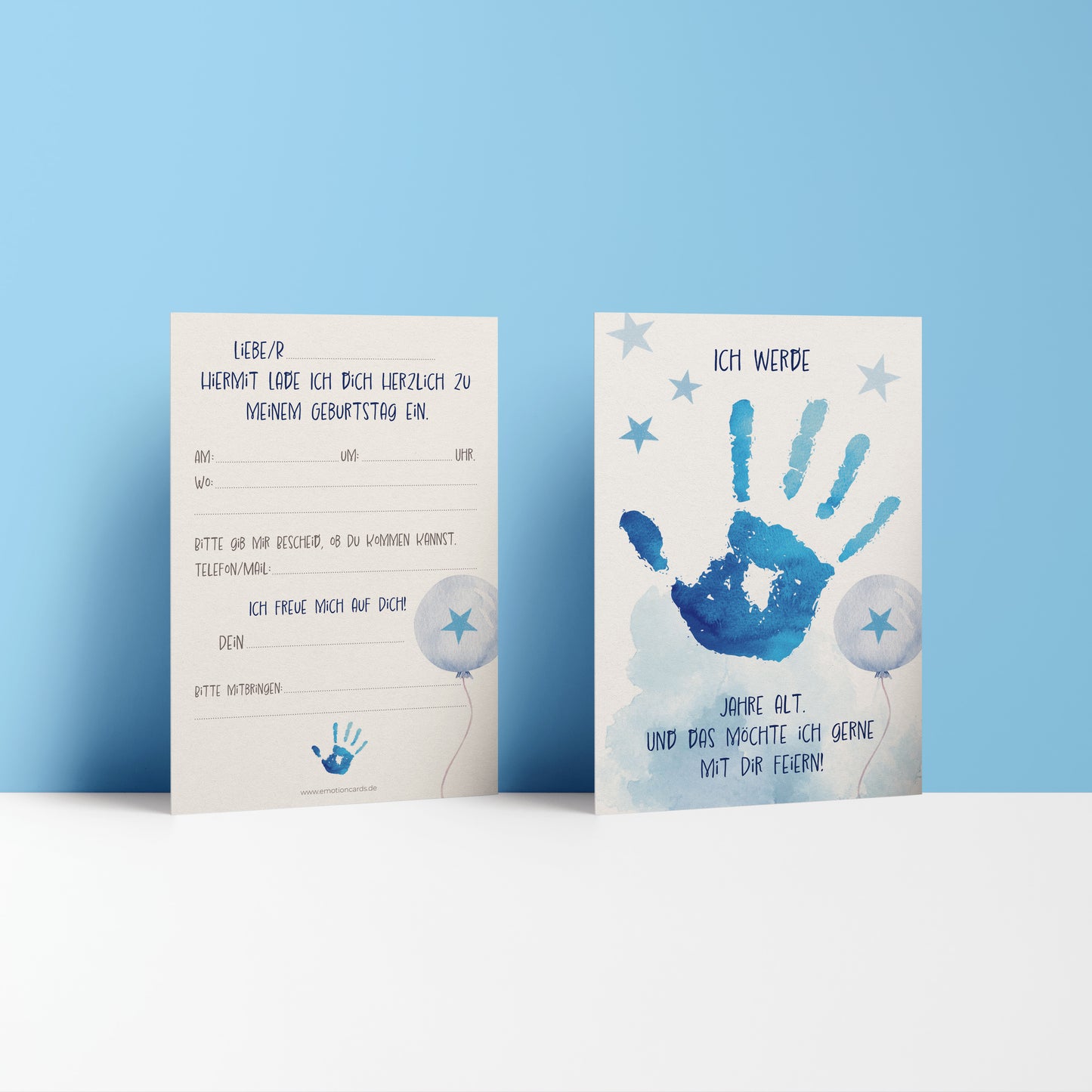 5x/10x Einladungskarten zum Kindergeburtstag | Ich werde 5 Jahre alt | Premium-Karton | Große Karte (115mm x 170mm)