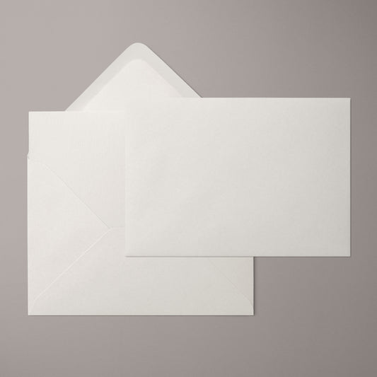 Kuvert Weiß | Format DIN B6 (175 x 120 mm) mit spitzer Klappe | Nassklebend