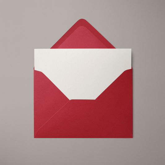 Kuvert Rot | Format DIN B6 (175 x 120 mm) mit spitzer Klappe | Nassklebend
