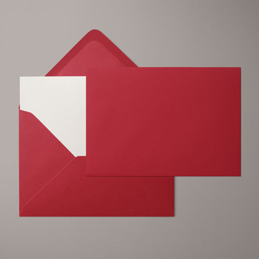 Kuvert Rot | Format DIN B6 (175 x 120 mm) mit spitzer Klappe | Nassklebend