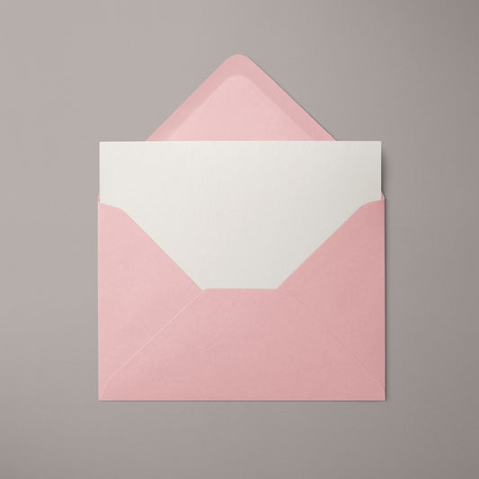 Kuvert Rosa | Format DIN B6 (175 x 120 mm) mit spitzer Klappe | Nassklebend