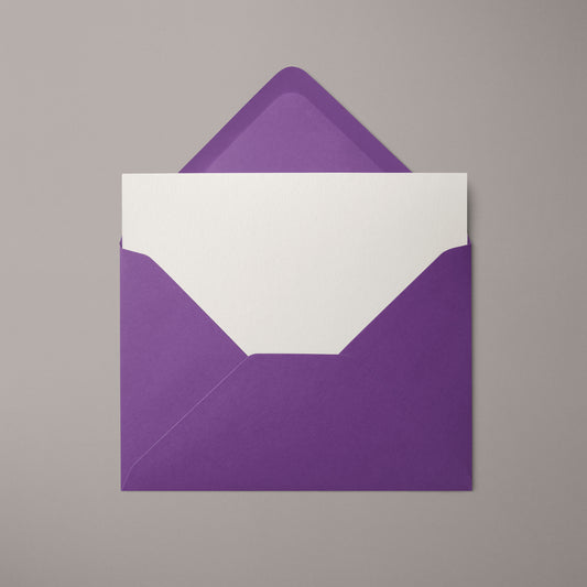 Kuvert Lila | Format DIN B6 (175 x 120 mm) mit spitzer Klappe | Nassklebend