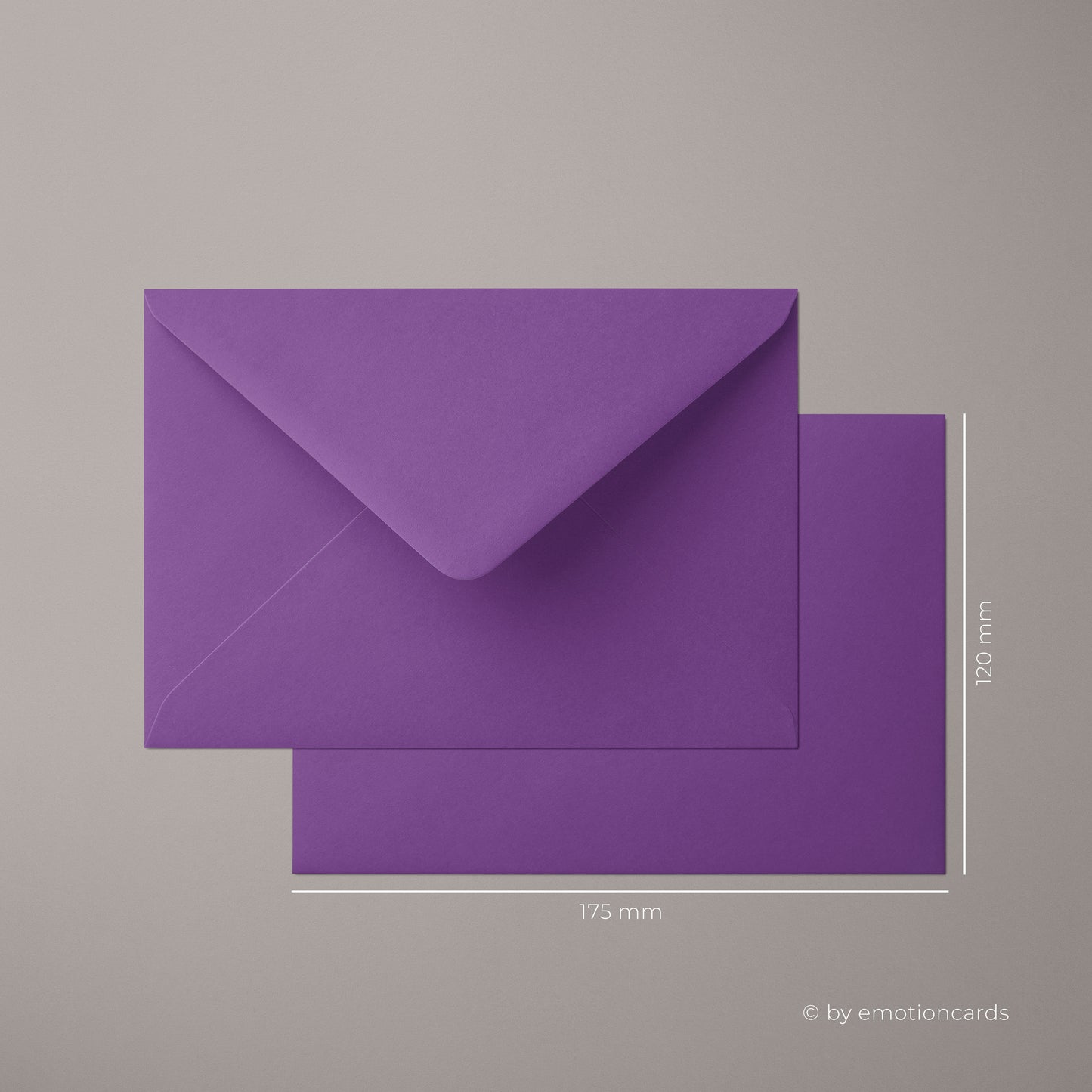 Kuvert Lila | Format DIN B6 (175 x 120 mm) mit spitzer Klappe | Nassklebend