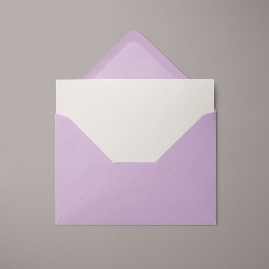Kuvert Flieder | Format DIN B6 (175 x 120 mm) mit spitzer Klappe | Nassklebend