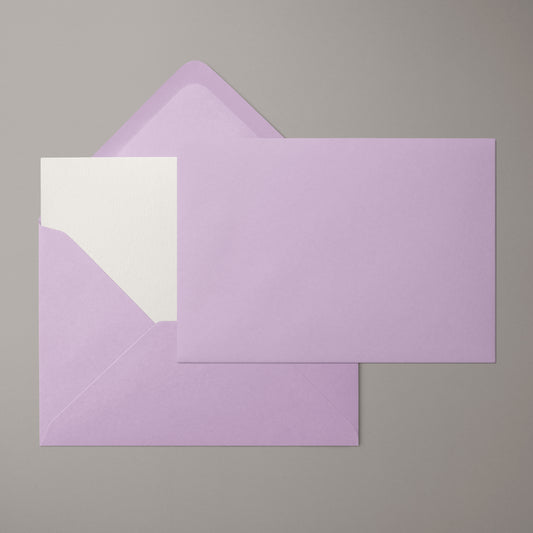Kuvert Flieder | Format DIN B6 (175 x 120 mm) mit spitzer Klappe | Nassklebend