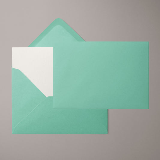 Kuvert Türkis | Format DIN B6 (175 x 120 mm) mit spitzer Klappe | Nassklebend