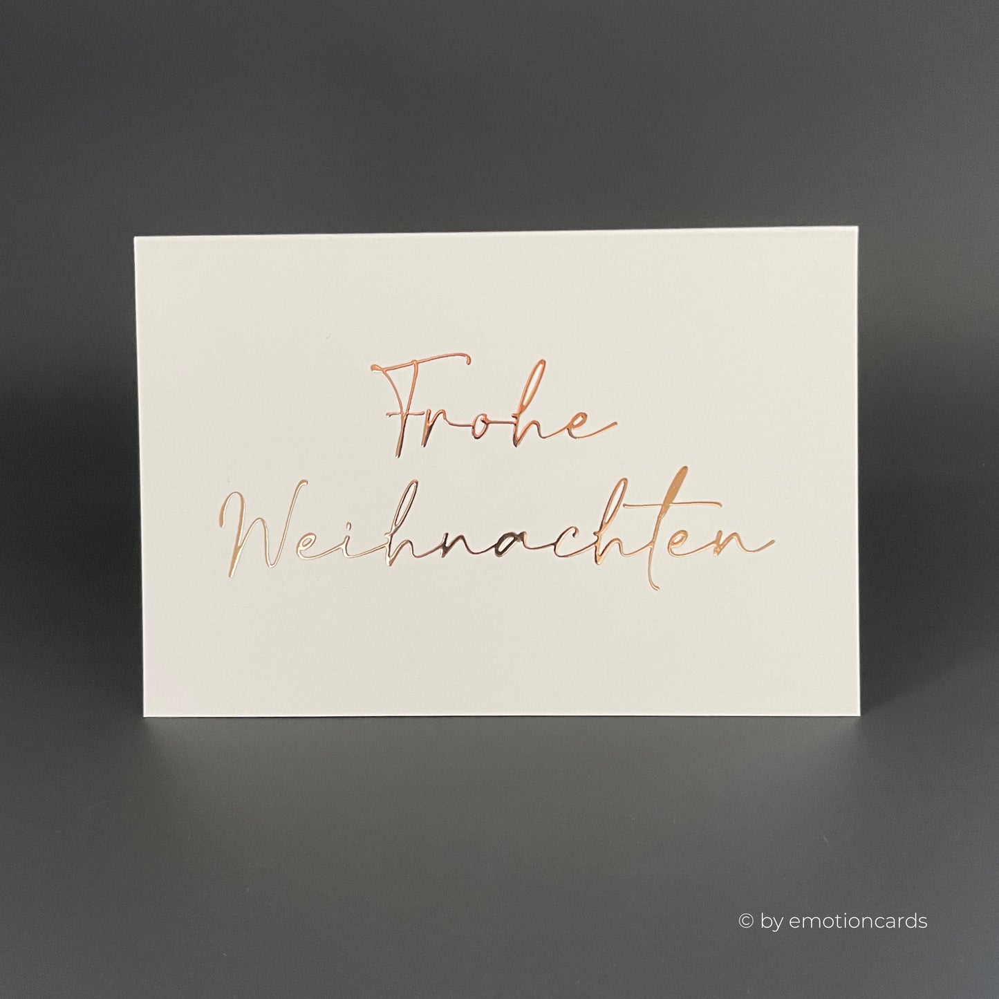 Weihnachtskarte Heißfolie rosé | Frohe Weihnachten modern