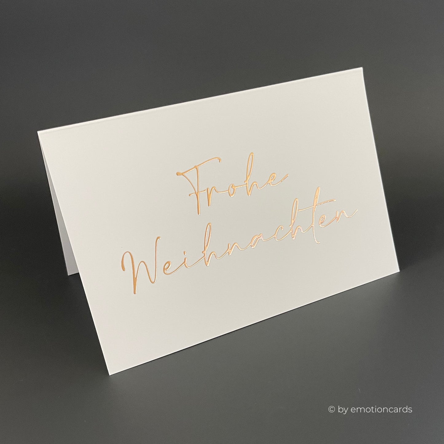 Weihnachtskarte Heißfolie rosé | Frohe Weihnachten modern