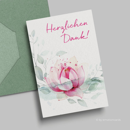 Dankeskarte | Seerose | Herzlichen Dank!