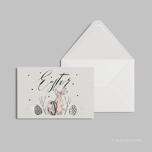 SALE | Moderne Osterkarte (Klappkarte) | Easter | Premium-Karton | Inkl. Umschlag | Große Karte (115mm x 170mm)