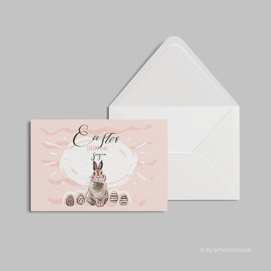 SALE | Moderne Osterkarte (Klappkarte) | Easter hunting season | Premium-Karton | Inkl. Umschlag | Große Karte (115mm x 170mm)