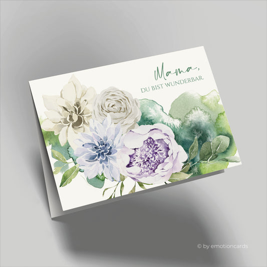 Muttertagskarte | Mama Du bist wunderbar