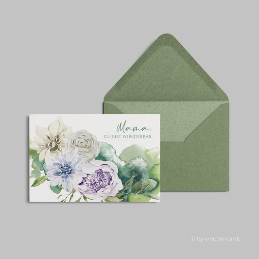 Muttertagskarte | Mama Du bist wunderbar