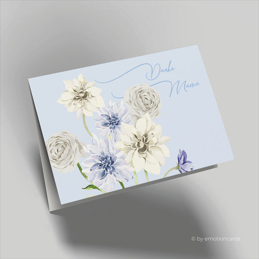 Muttertagskarte | Danke Mama hellblau