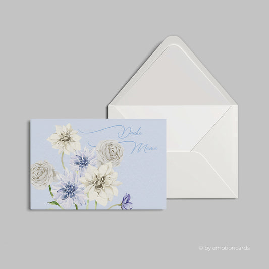 Muttertagskarte | Danke Mama hellblau