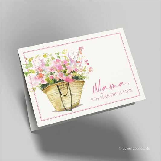 Muttertagskarte | Mama, ich hab Dich lieb.