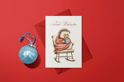 Weihnachtskarten Set | Niedliche Weihnachtstiere Aquarell 1