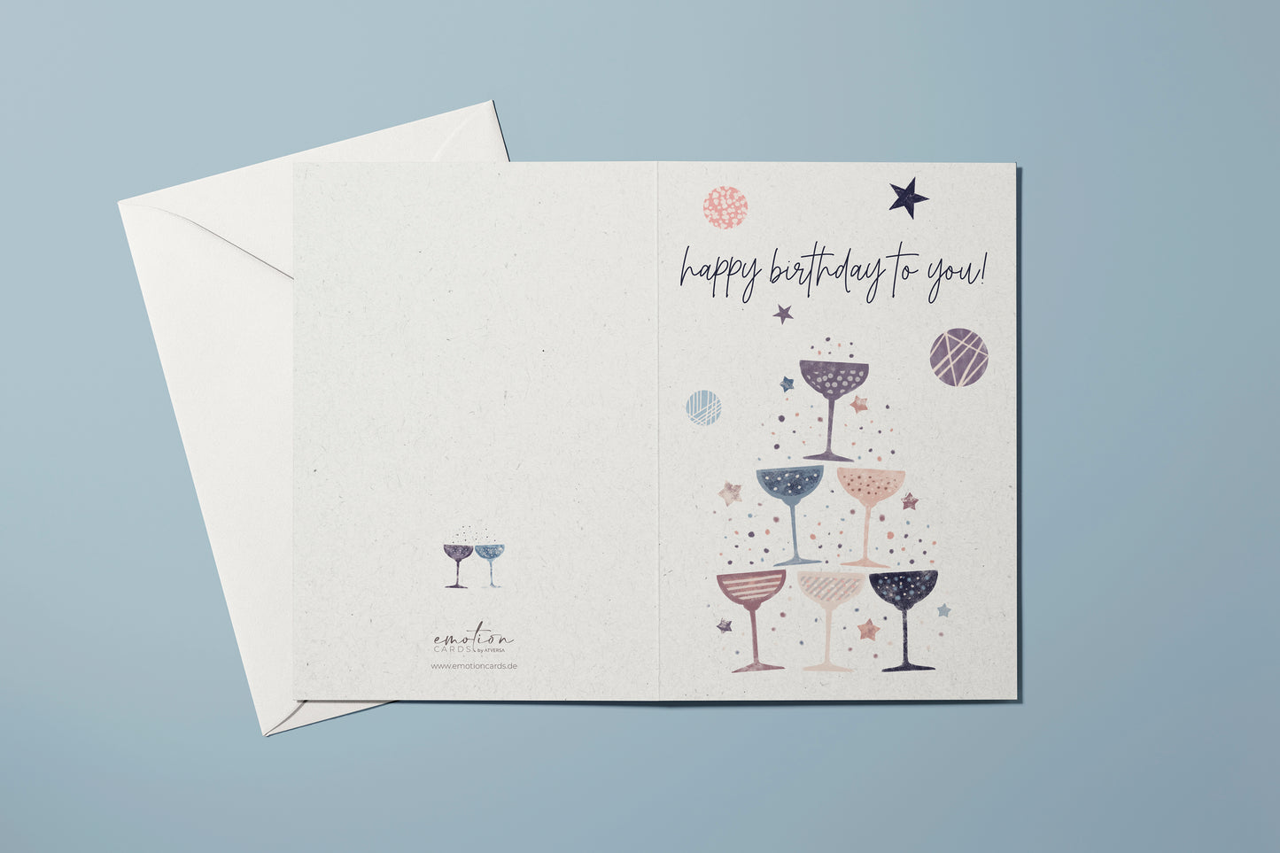 Geburtstagskarten Set | Party & Champagner