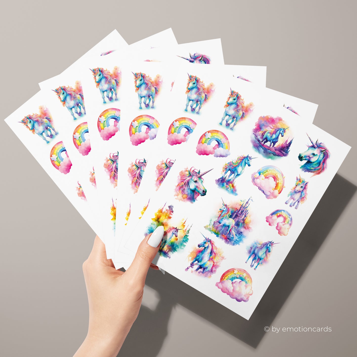 84 tolle hautfreundliche Tattoos für Kinder | Temporäre Tattoos | Einhörner und Regenbogen | vegan gedruckt | dermatologisch getestet
