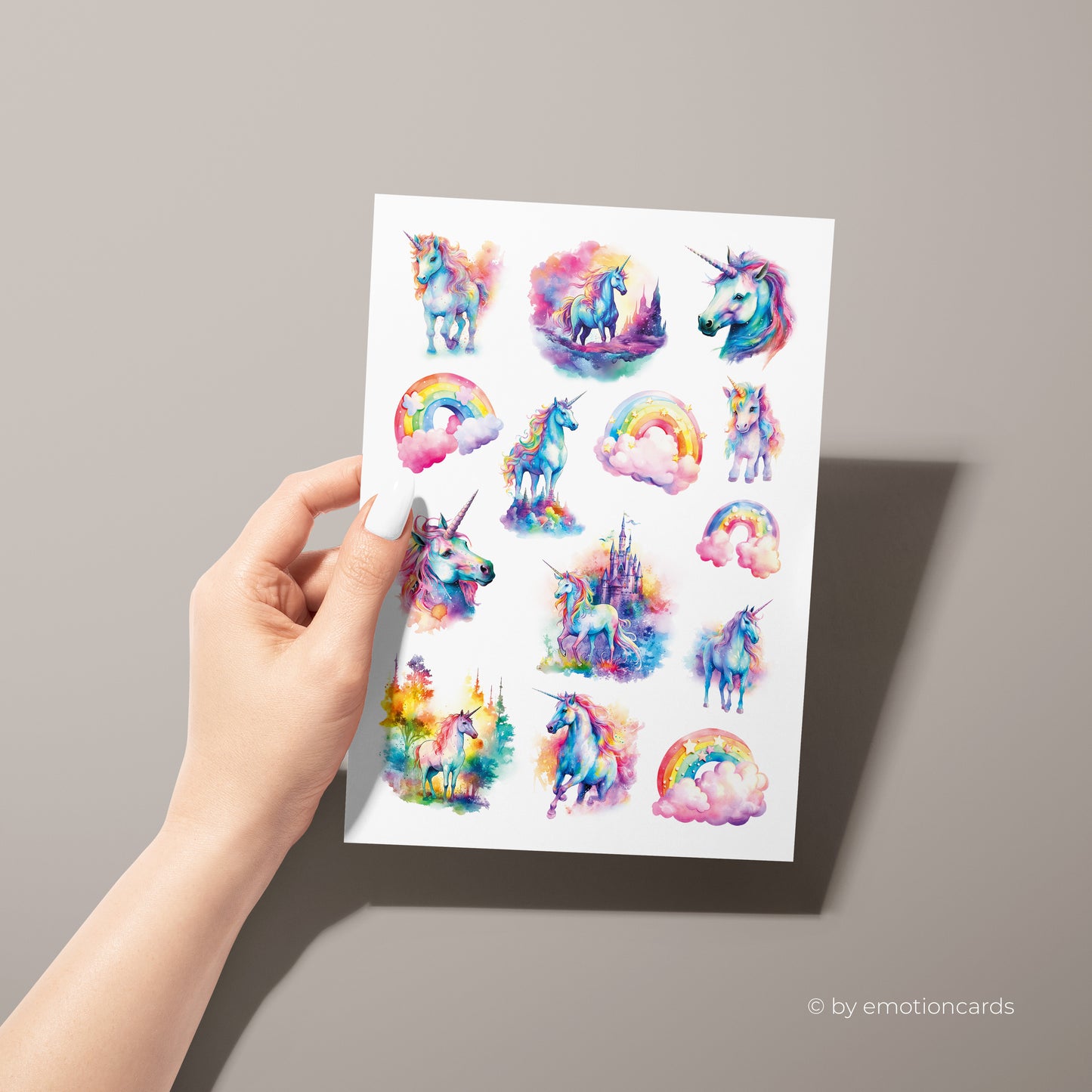 84 tolle hautfreundliche Tattoos für Kinder | Temporäre Tattoos | Einhörner und Regenbogen | vegan gedruckt | dermatologisch getestet