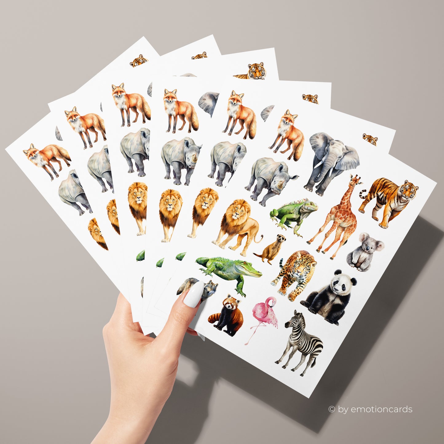 96 tolle hautfreundliche Tattoos für Kinder | Temporäre Tattoos | Wilde Tiere | vegan gedruckt | dermatologisch getestet