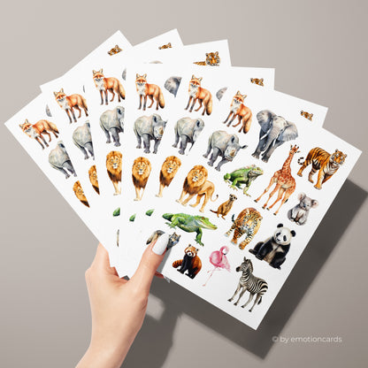 96 tolle hautfreundliche Tattoos für Kinder | Temporäre Tattoos | Wilde Tiere | vegan gedruckt | dermatologisch getestet