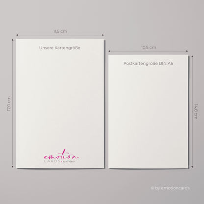 Elegante Trauerkarte (Klappkarte) | In stiller Trauer | mit Rahmen | Premium-Karton | Inkl. Umschlag | Große Karte (115mm x 170mm)