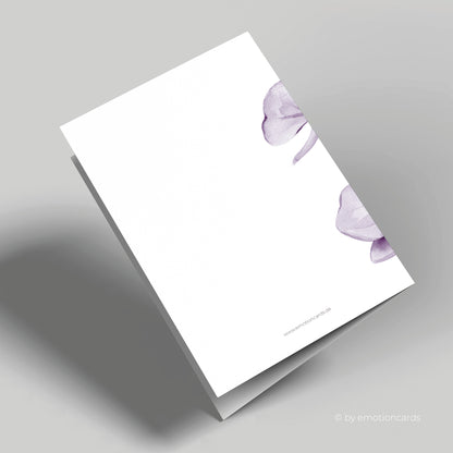 Trauerkarte | In Gedanken bei Euch - Orchidee