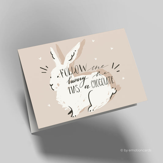 Osterkarte | Follow the Bunny
