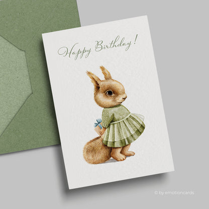 Geburtstagskarte | Happy Birthday Squirrel Geschenk Überraschung