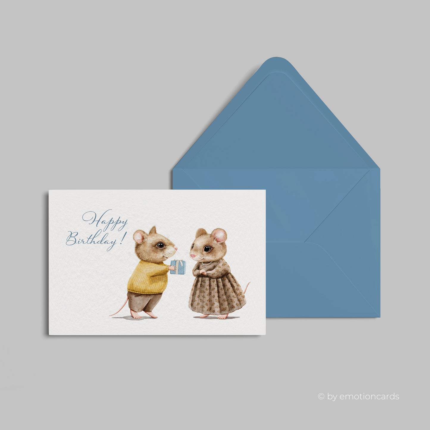 Geburtstagskarte | Zwei Mäuse Geschenk