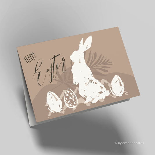 Osterkarte | Happy Easter white Bunny