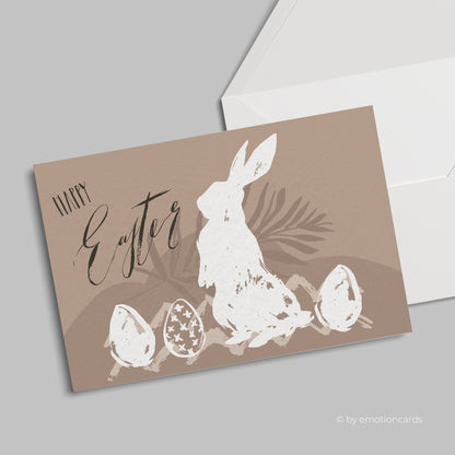 Osterkarte | Happy Easter white Bunny