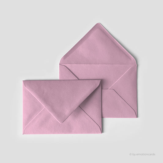 Kuvert rosa | DIN B6 mit spitzer Klappe, nassklebend