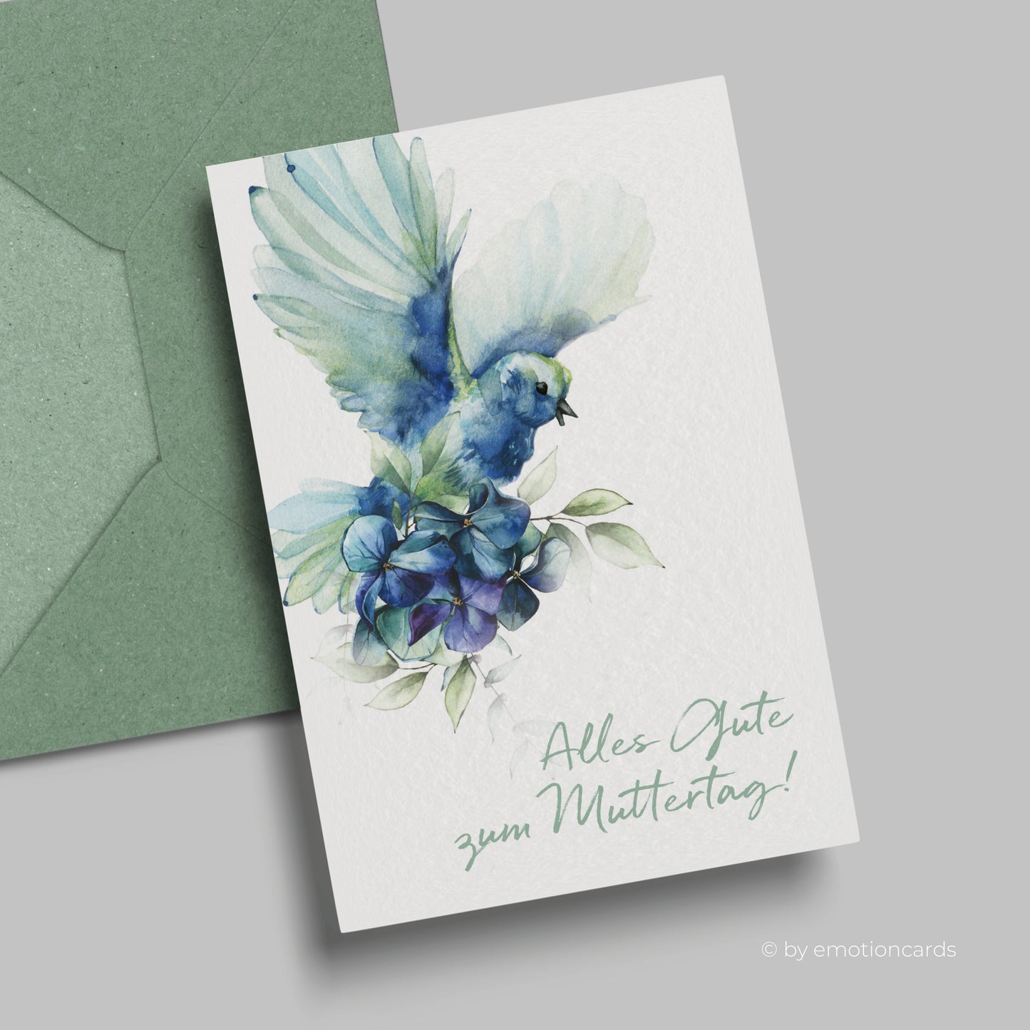 SALE | Muttertagskarte | Veilchen und Taube blau